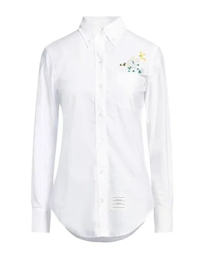 THOM BROWNE THOM BROWNE WOMAN SHIRT WHITE SIZE 10 COTTON