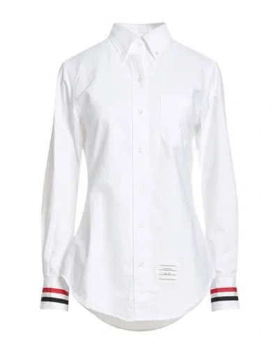 Thom Browne Woman Shirt White Size 2 Cotton, Polyester