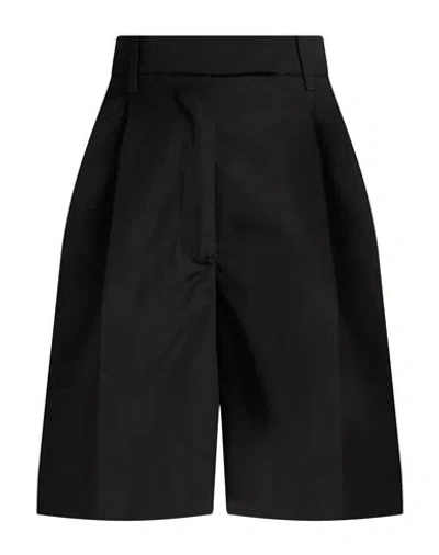 Thom Browne Woman Shorts & Bermuda Shorts Black Size 2 Polyester, Cotton In Blue