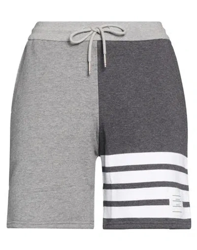 Thom Browne Woman Shorts & Bermuda Shorts Grey Size 10 Cotton In Gray