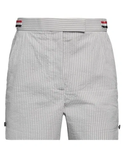 Thom Browne Woman Shorts & Bermuda Shorts Grey Size 4 Cotton