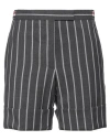 Thom Browne Woman Shorts & Bermuda Shorts Lead Size 10 Wool In Grey