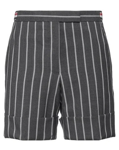 Thom Browne Woman Shorts & Bermuda Shorts Lead Size 10 Wool In Grey