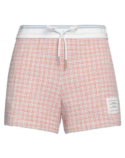 Thom Browne Woman Shorts & Bermuda Shorts Orange Size 8 Cotton, Polyamide, Elastane