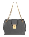 Thom Browne Woman Shoulder Bag Lead Size - Leather In Grey