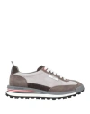 Thom Browne Woman Sneakers Light Grey Size 8 Leather In Gray