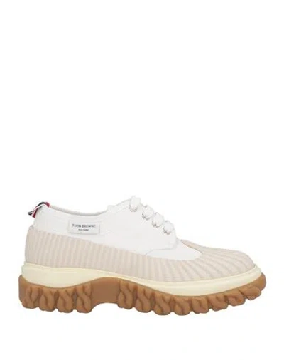 Thom Browne Woman Sneakers White Size 8 Textile Fibers