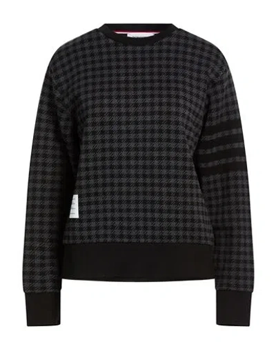 Thom Browne Woman Sweater Black Size 4 Cotton, Polyamide, Elastane