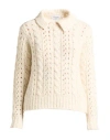 Thom Browne Woman Sweater Cream Size 6 Virgin Wool, Cashmere, Silk