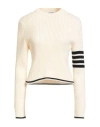 Thom Browne Woman Sweater Cream Size 8 Virgin Wool
