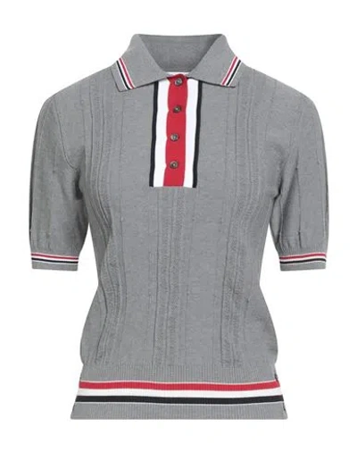 Thom Browne Woman Sweater Grey Size 6 Cotton