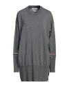 Thom Browne Woman Sweater Grey Size 6 Virgin Wool