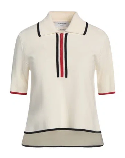 Thom Browne Woman Sweater Ivory Size 4 Wool In White