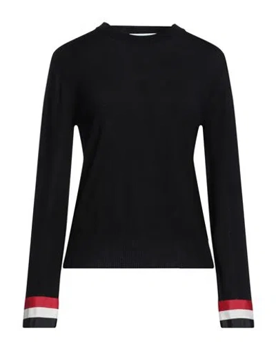 Thom Browne Woman Sweater Midnight Blue Size 12 Wool, Polyester
