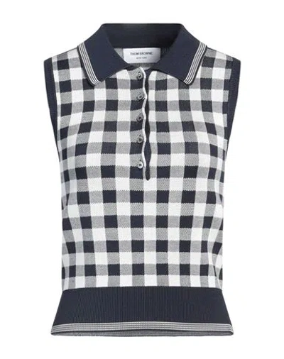 Thom Browne Woman Sweater Navy Blue Size 2 Silk