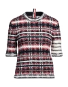 Thom Browne Tartan Jacquard Knitted Top In Navy Blue