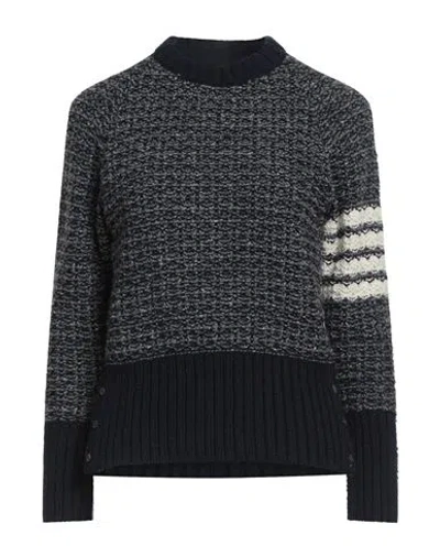 Thom Browne Woman Sweater Navy Size 10 Wool, Mohair Wool