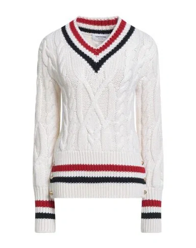 Thom Browne Woman Sweater Off White Size 10 Cashmere