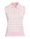 Thom Browne Woman Sweater Pink Size 4 Silk In Pink