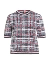 Thom Browne Woman Sweater Red Size 8 Cotton, Viscose, Polyester, Polyamide
