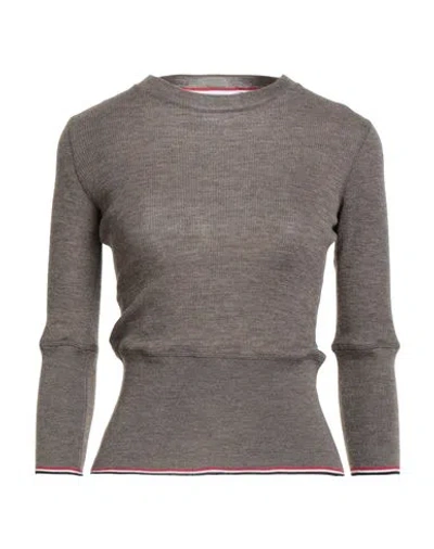 Thom Browne Woman Sweater Taupe Size 10 Wool