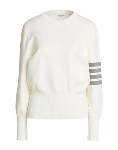 Thom Browne Woman Sweater White Size 0 Cotton