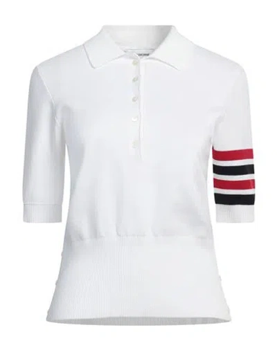 Thom Browne Woman Sweater White Size 8 Cotton
