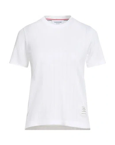 Thom Browne Woman Sweater White Size 8 Cotton, Polyamide, Elastane