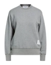 Thom Browne Woman Sweatshirt Light Grey Size 4 Cotton, Elastane In Gray