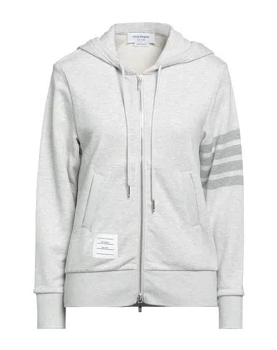 Thom Browne Woman Sweatshirt Light Grey Size 8 Cotton In Gray