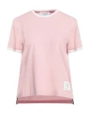 Thom Browne Woman T-shirt Antique Rose Size 8 Cotton In Pink