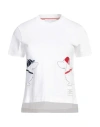 Thom Browne Cotton Crew Neck T-shirt With Graphic Print In White