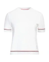 Thom Browne Cropped T-shirt In Cotton In White
