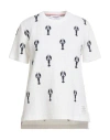 Thom Browne Woman T-shirt White Size 8 Cotton, Polyester In White
