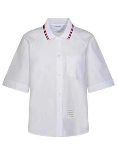 Thom Browne Rwb Seersucker Polo In White