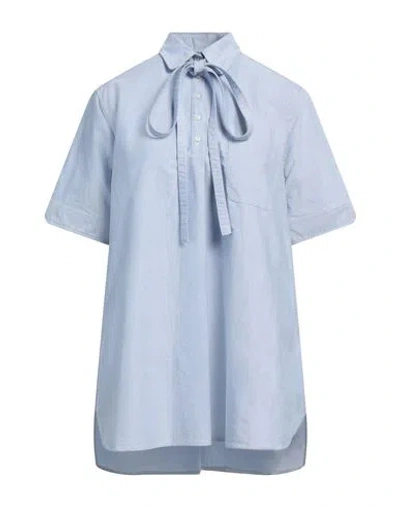 Thom Browne Woman Top Azure Size 6 Cotton In Blue