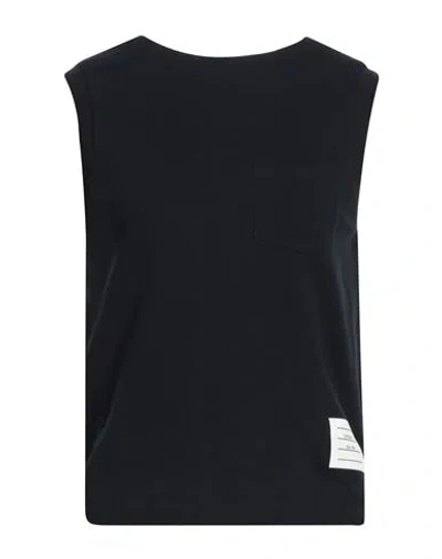 Thom Browne Woman Top Midnight Blue Size 8 Cotton
