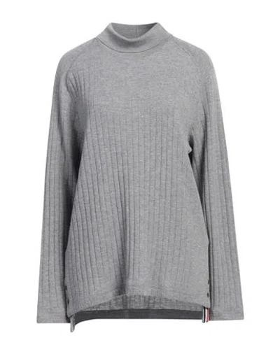 Thom Browne Woman Turtleneck Grey Size 5 Virgin Wool