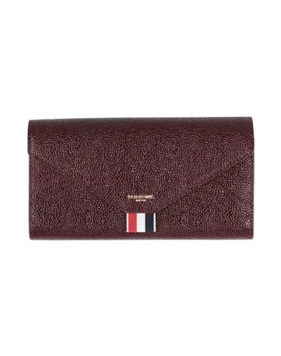 Thom Browne Woman Wallet Burgundy Size - Leather In Red