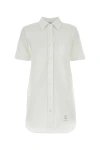 Thom Browne Sequin Embellished Mini Shirt Dress In White