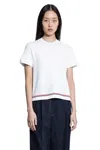 Thom Browne Cropped T-shirt In Cotton In White