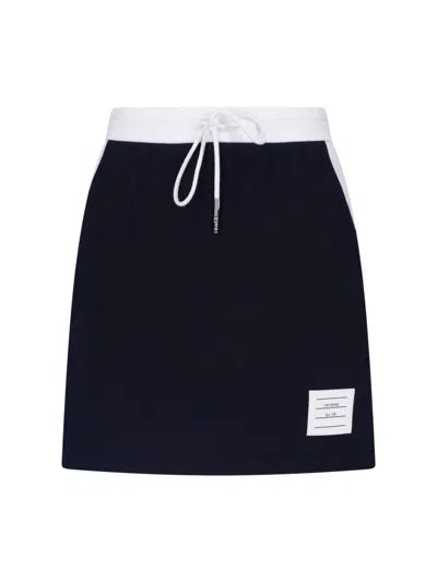 Thom Browne Women's 100% Cotton Skirt In Blue