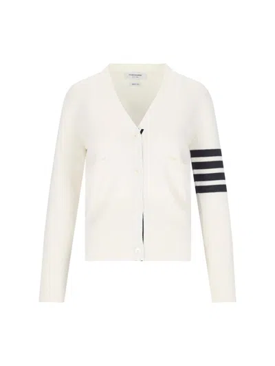 Thom Browne Women's 100% Virgin Wool Crewneck Sweater In White