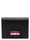 Shop Thom Browne Women's 3-bow Double Card Holder In Black