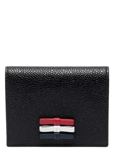 THOM BROWNE WOMEN'S 3-BOW DOUBLE CARD HOLDER