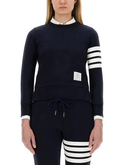 Thom Browne Women 4 Bar Sweatshirt In Black