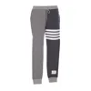 Thom Browne Trousers Block Design Striped Detail In Multi