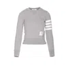 Thom Browne 4-bar' Crewneck Sweatshirt - Grey In Gray