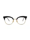 Thom Browne Round-frame Acetate Optical Frames Eyeglass Frame Multicolored Size 51 Acetate In Navy Gold