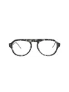 Thom Browne Aviator-frame Acetate Optical Frames In Grey Tortoise